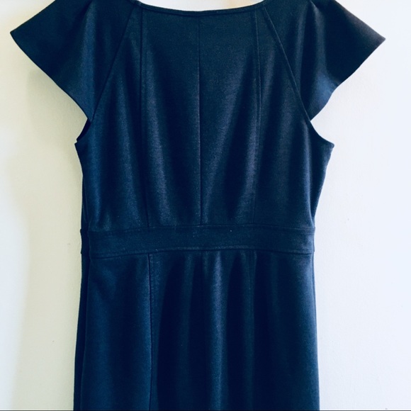 LOFT Ann Tayor—Gray Capped Sleeve Midi Dress - Picture 5 of 5